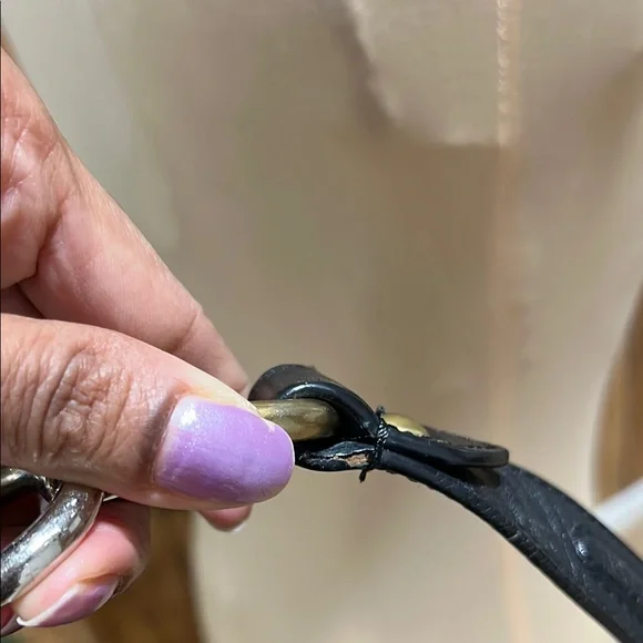 COACH Ashley Black & Snakeskin Leather Crossbody Bag F20114 - Picture 10 of 16